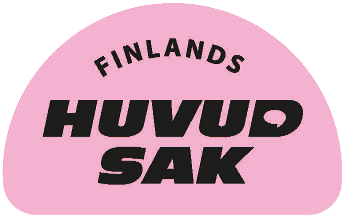 Rosa logotyp f&ouml;r projektet Finlands hj&auml;rnh&auml;lsa
